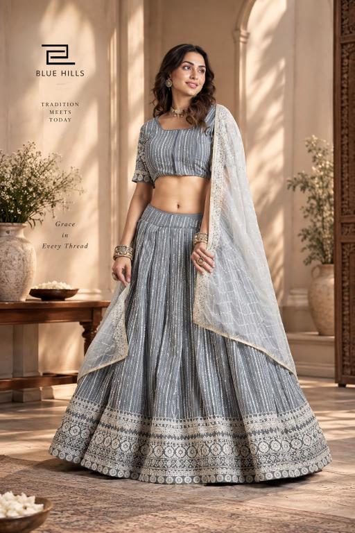 Blue hills moon walk wholesale lehenga choli market